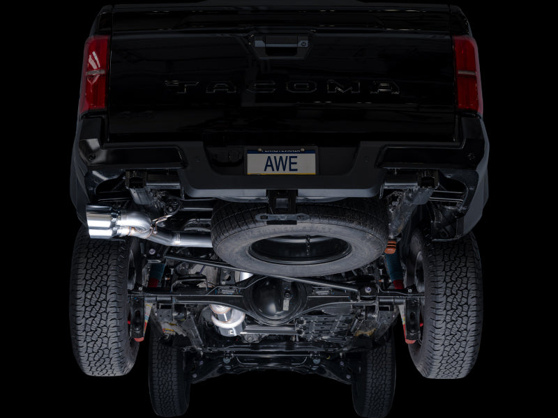 AWE Tuning Exhaust for 4th Gen Toyota Tacoma Dual Chrome Silver Tips