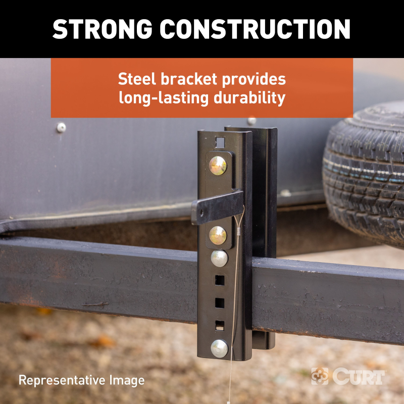 CURT HD Wheel Chock with Mounting Bracket Model 22803