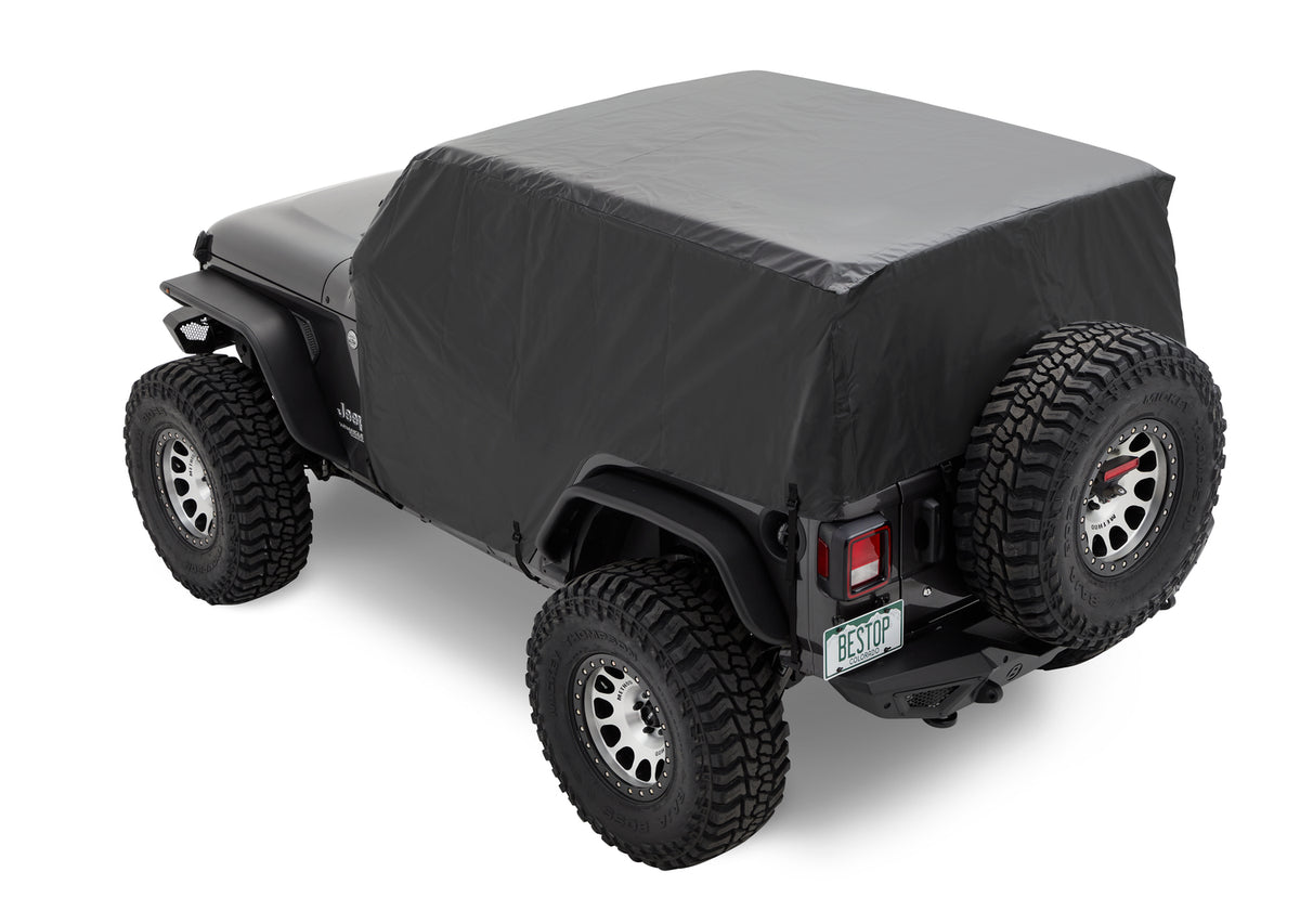 All Weather Trail Cover Jeep '07-18 Wrangler JK '18-26 JL 2-Door Black Bestop