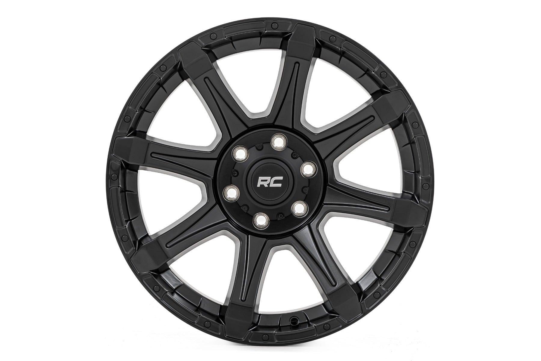 81 Series Wheel One-Piece Semi Gloss Black 20x10 6x135 -25mm Rough Country