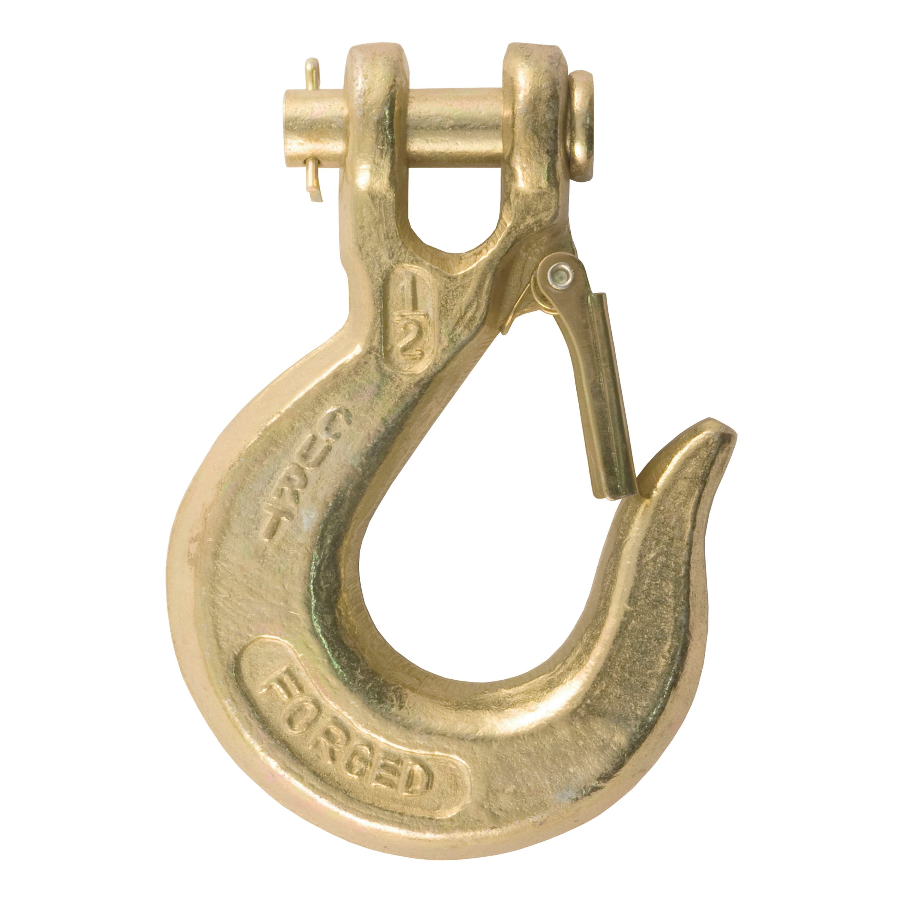 CURT 1/2-Inch Forged Steel Clevis Slip Hook with Safety Latch, 35,000 lbs, 1-1/4-In Opening, 1/2" Pin Model 81910