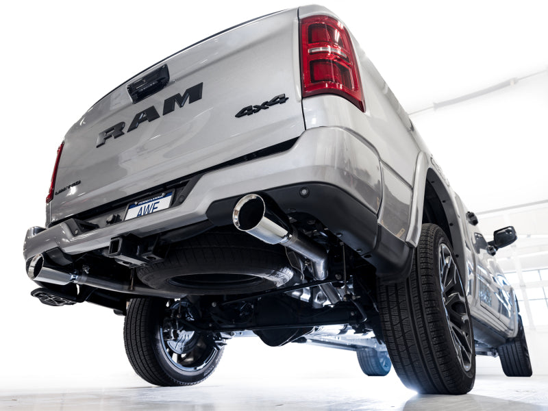 AWE Tuning 25+ RAM 1500 3.0TT 0FG Cat-Back Touring Exhaust - Chrome Silver Tips