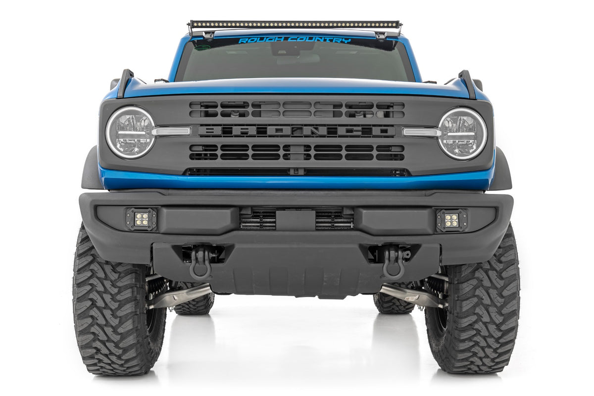 LED Light Kit Upper Windshield 50 Inch Spectrum Single Row Ford Bronco (21-25) Rough Country