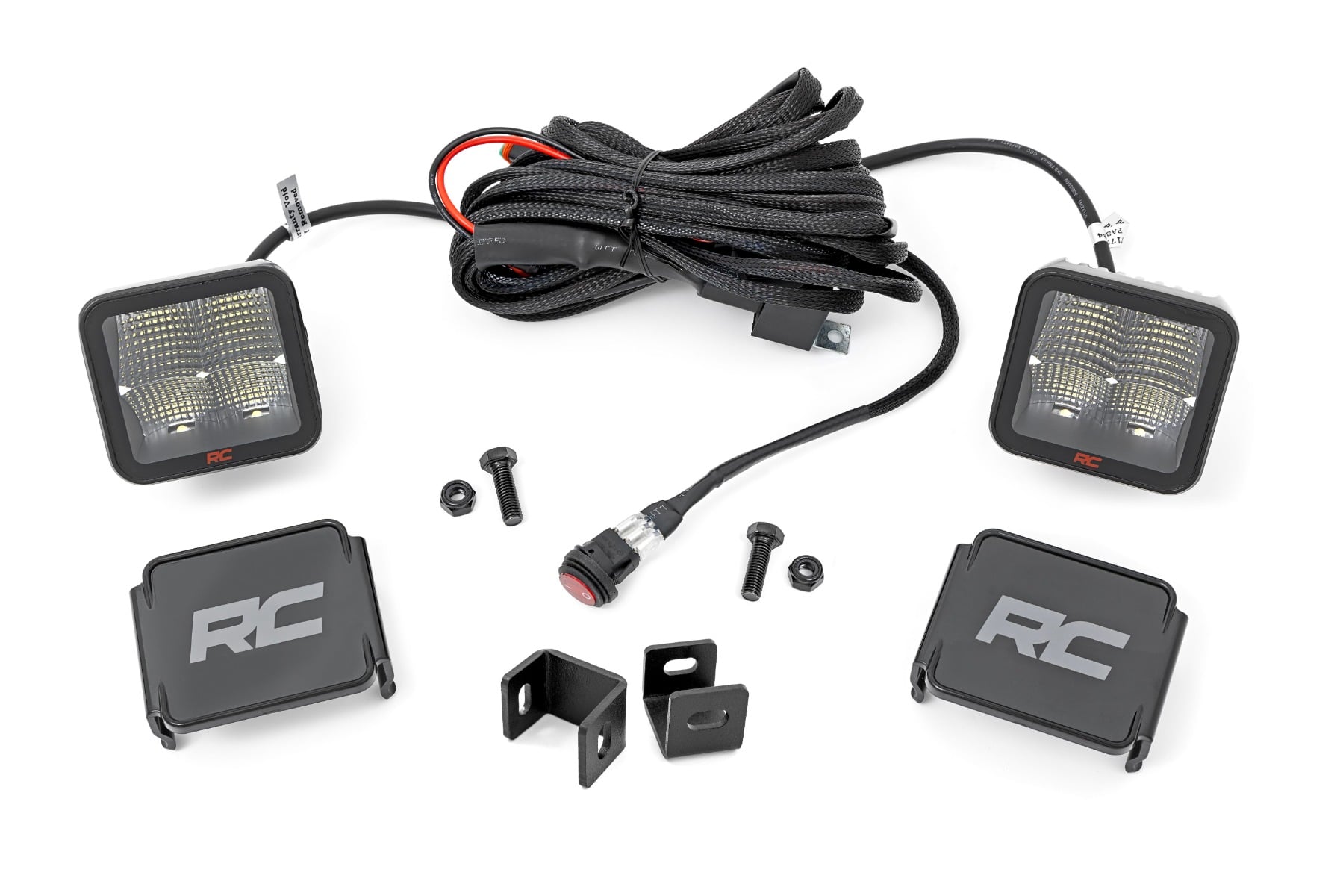LED Light Kit Ditch Mount 2 Inch Spectrum Pair Spot Toyota Tundra (22-26) Rough Country