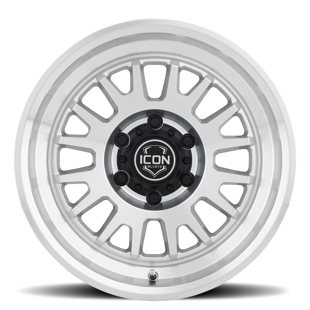 Anza 17 X 8.5 / 5 X 5 -6MM Offset 4.5 Inch Back Space Sliver Machined, ICON Alloys