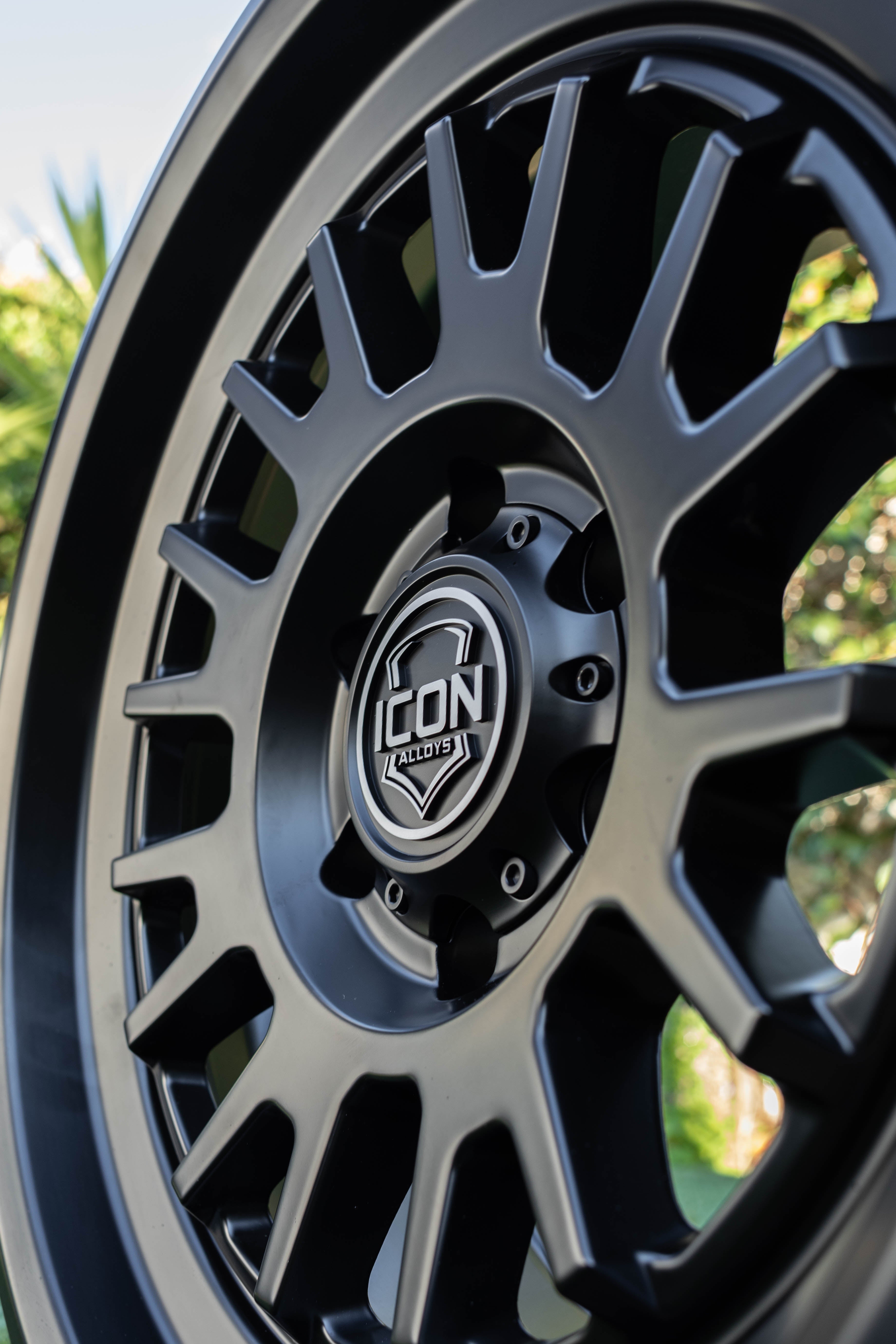Anza 17 X 8.5 / 6 X 5.5 0MM Offset 4.75 Inch Back Space Satin Black, ICON Alloys