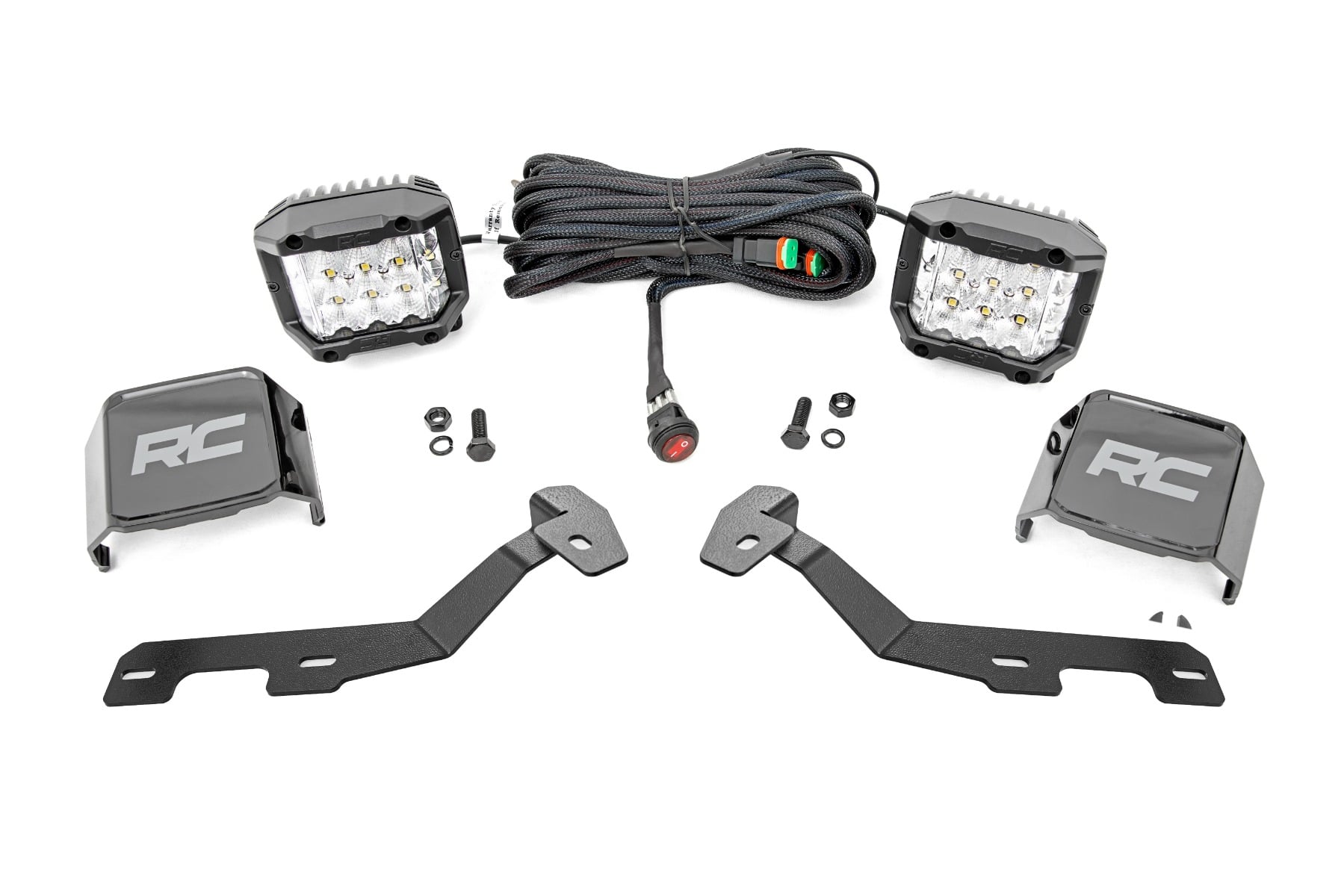 LED Light Kit Ditch Mount 3 Inch OSRAM Wide Ram 1500 2WD/4WD (2019-2026) Rough Country