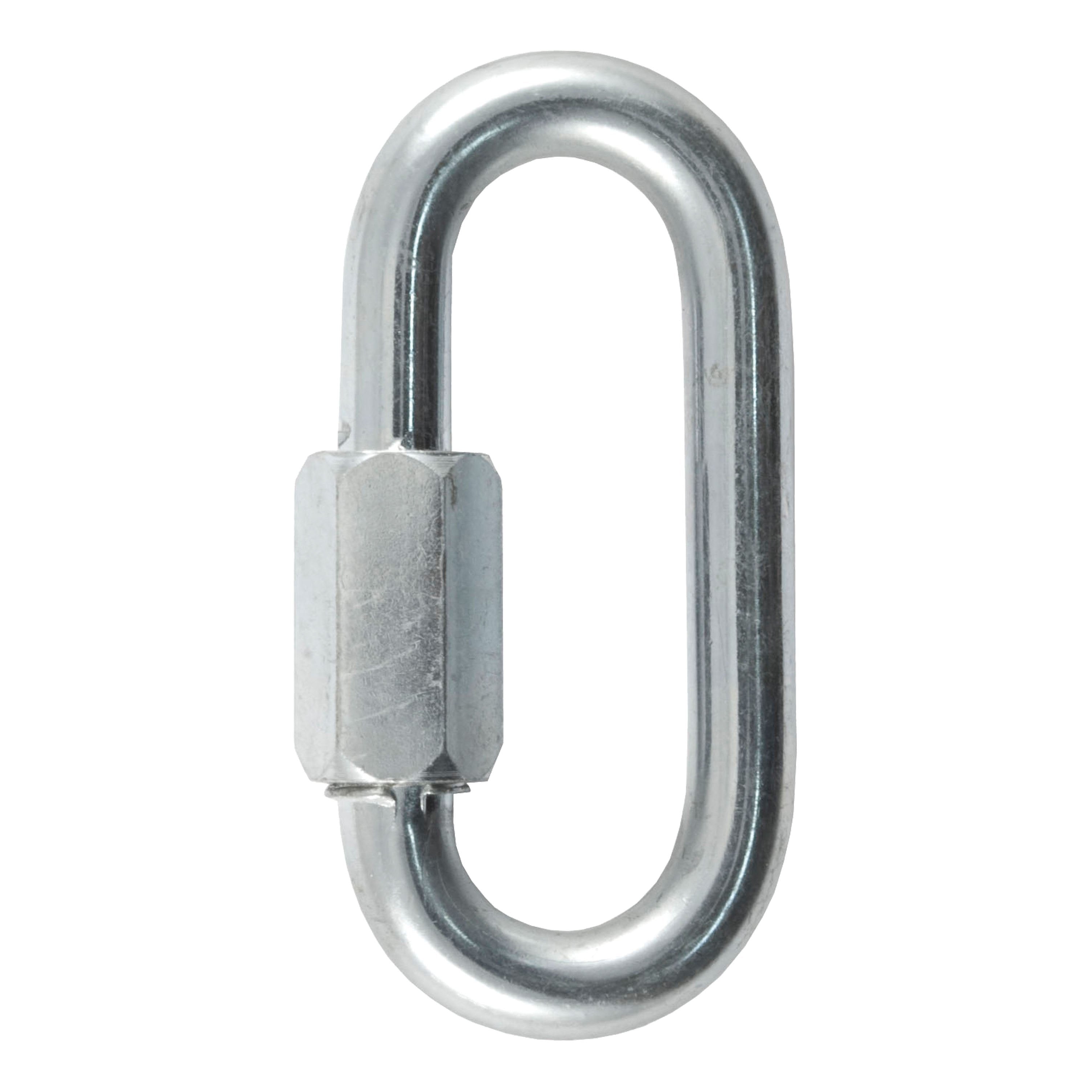 CURT Threaded Quick Link Trailer Safety Chain Hook Carabiner Clip, 3/8-Inch Diameter, 11,000 lbs Break Strength Model 82933