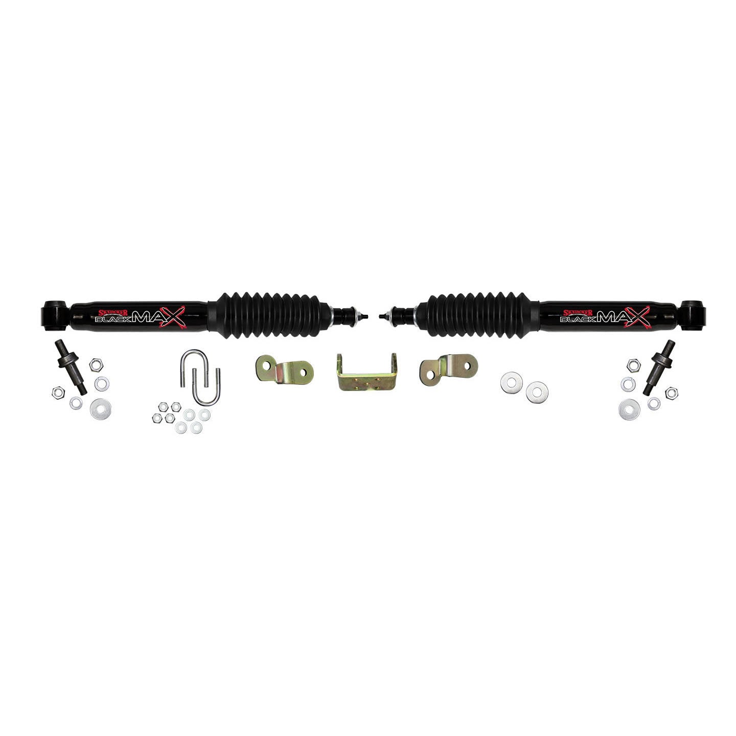 Steering Stabilizer Dual Kit Black Dual Kit Can Only Be Used w/Skyjacker Suspension Lift For 1500HD and 3/4 and 1 Ton Skyjacker