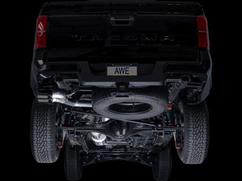 AWE Tuning Exhaust for 4th Gen Toyota Tacoma Dual Diamond Black Tips