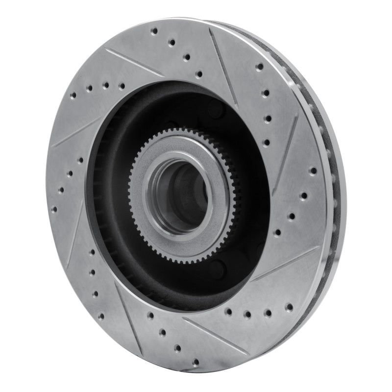 R1 05-07 Ford F-250 2WD (Super Duty) Front Left Drilled & Slotted Silver Brake Rotor