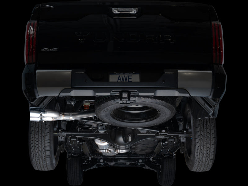AWE Tuning 0FG Exhaust for 3rd Gen Toyota Tundra - Dual Chrome Silver Tips