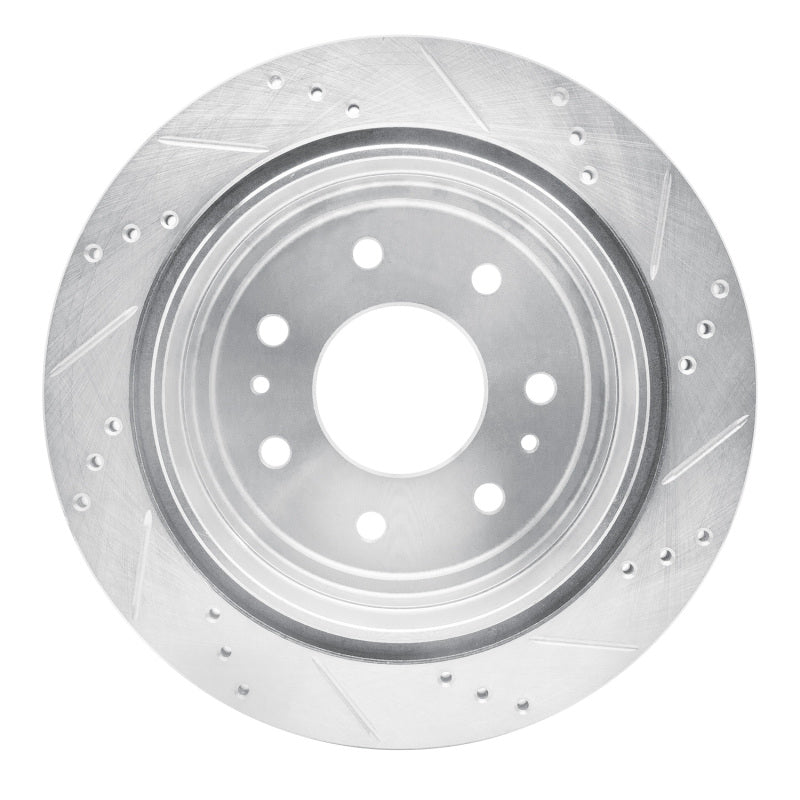 R1 04-11 Ford F-150 RWD Rear Left Drilled & Slotted Silver Brake Rotor
