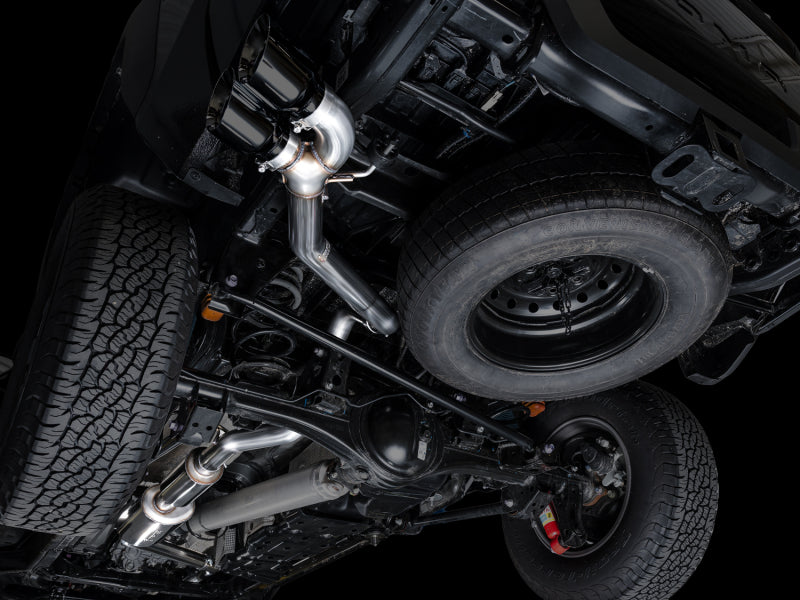 AWE Tuning Exhaust for 4th Gen Toyota Tacoma Dual Diamond Black Tips