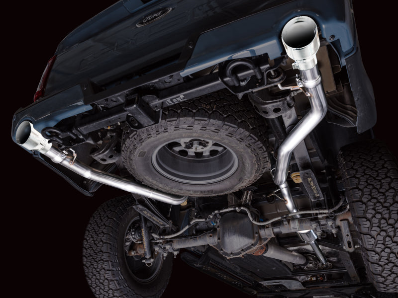 AWE Tuning 2021+ Ford F150 Tremor w/ Bumper Cutouts 0FG Non-Resonated Cat-Back w/ Chrome Silver Tips