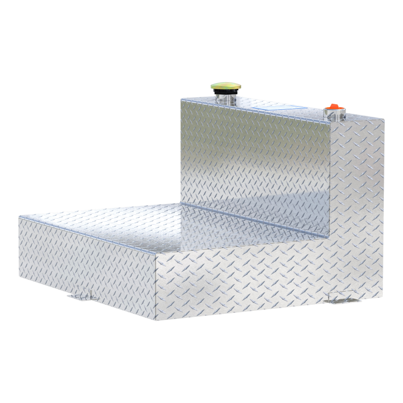 UWS Bright Aluminum 50-Gallon L-Shaped Aluminum Transfer Tank Model TT-50-L-T-P