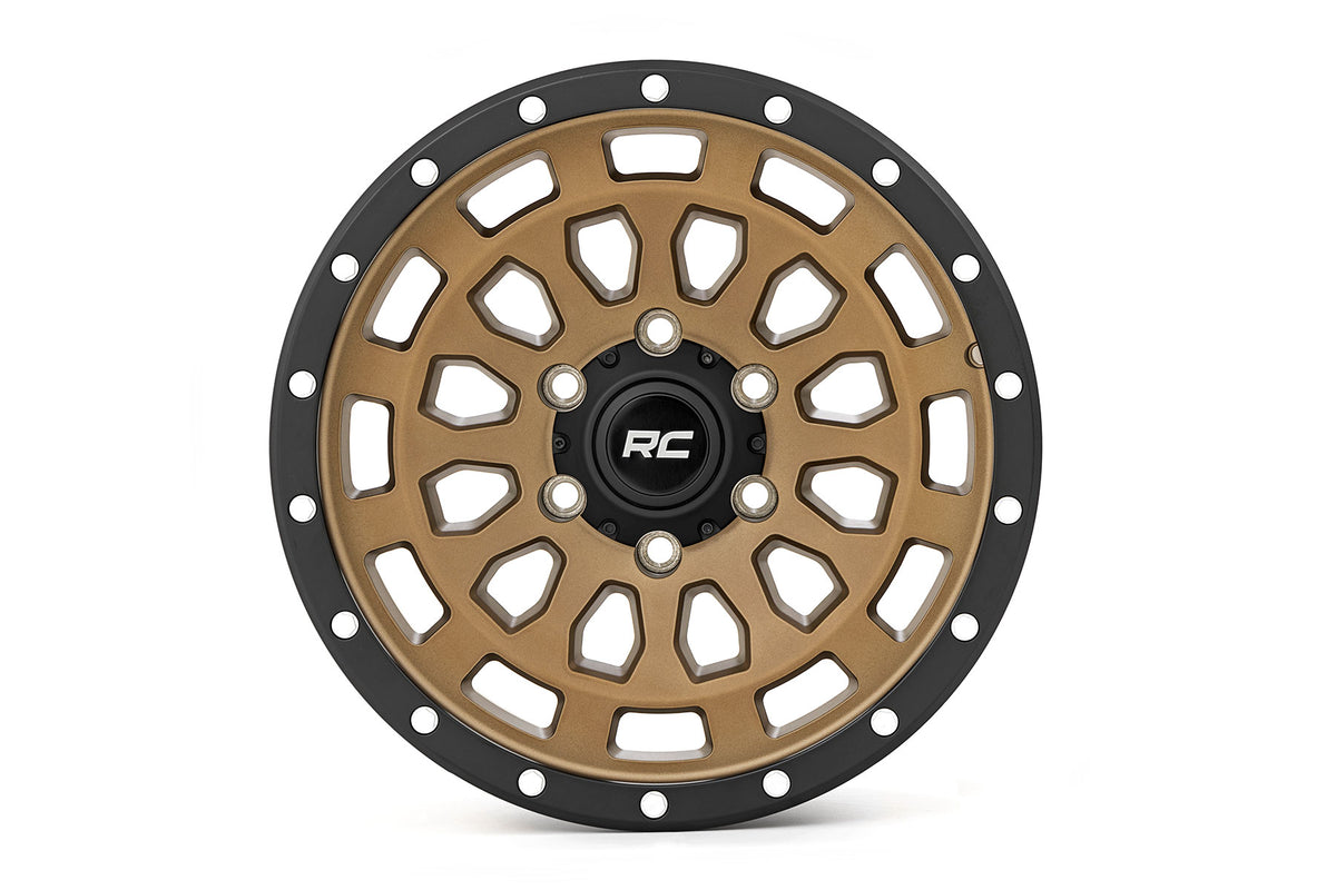 87 Series Wheel Simulated Beadlock Bronze/Black 17x8.5 5x4.5 +0mm Rough Country