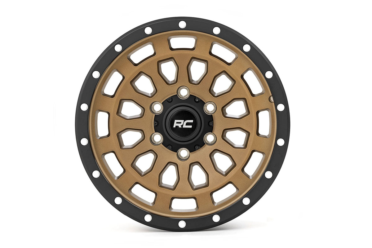 87 Series Wheel Simulated Beadlock Bronze/Black 17x8.5 6x5.5 +25mm Rough Country
