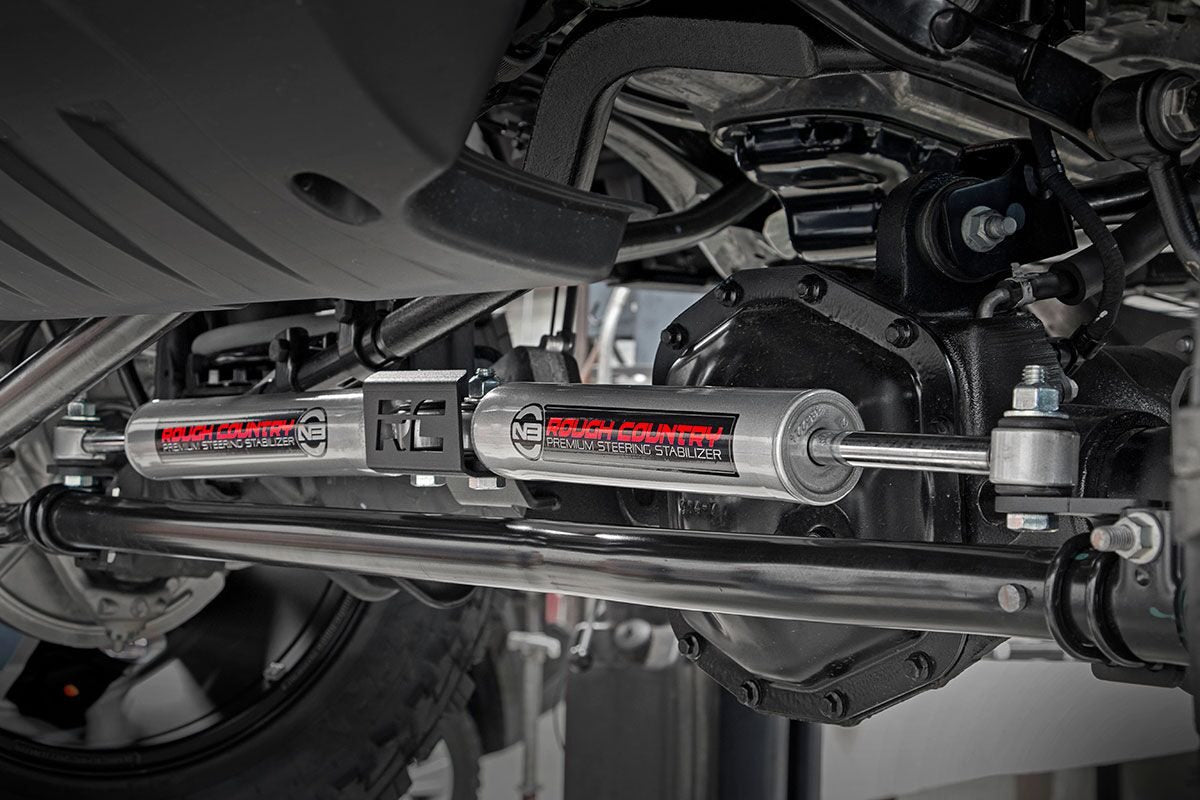 N3 Steering Stabilizer Dual 2.5-8 Inch Lift Jeep Gladiator JT/Wrangler JL (18-26) Rough Country