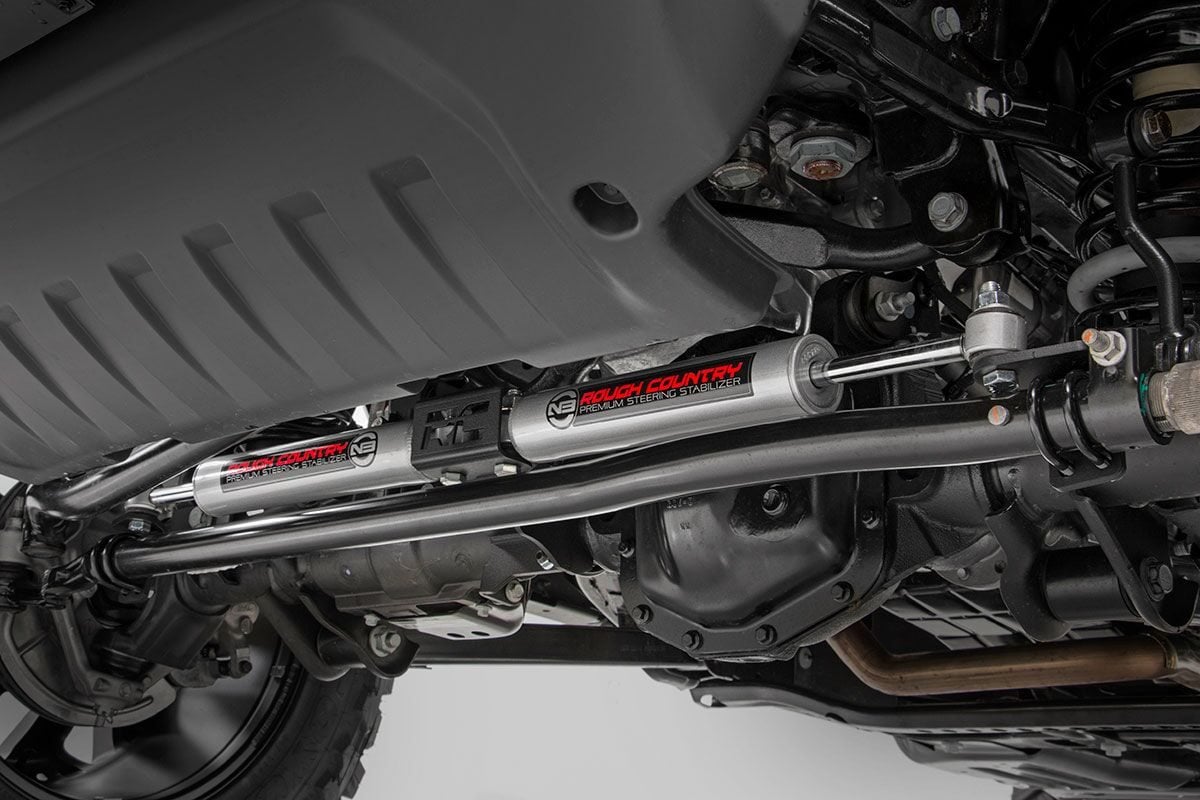 N3 Steering Stabilizer Dual 2.5-8 Inch Lift Jeep Gladiator JT/Wrangler JL (18-26) Rough Country