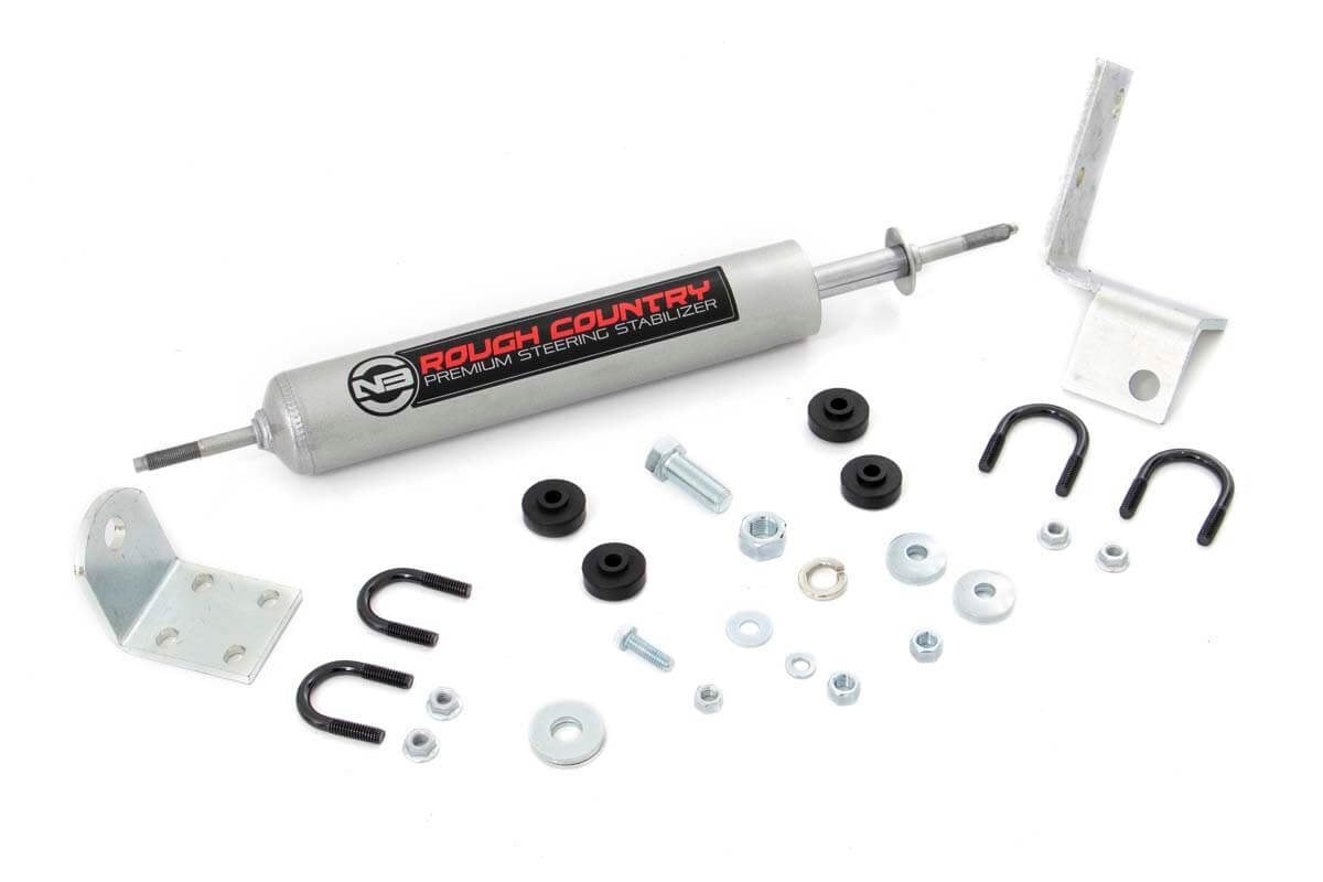 N3 Steering Stabilizer 0-3 Inch Lift Chevy/GMC Sierra 1500/Silverado 1500/Tahoe/Yukon (92-06) Rough Country