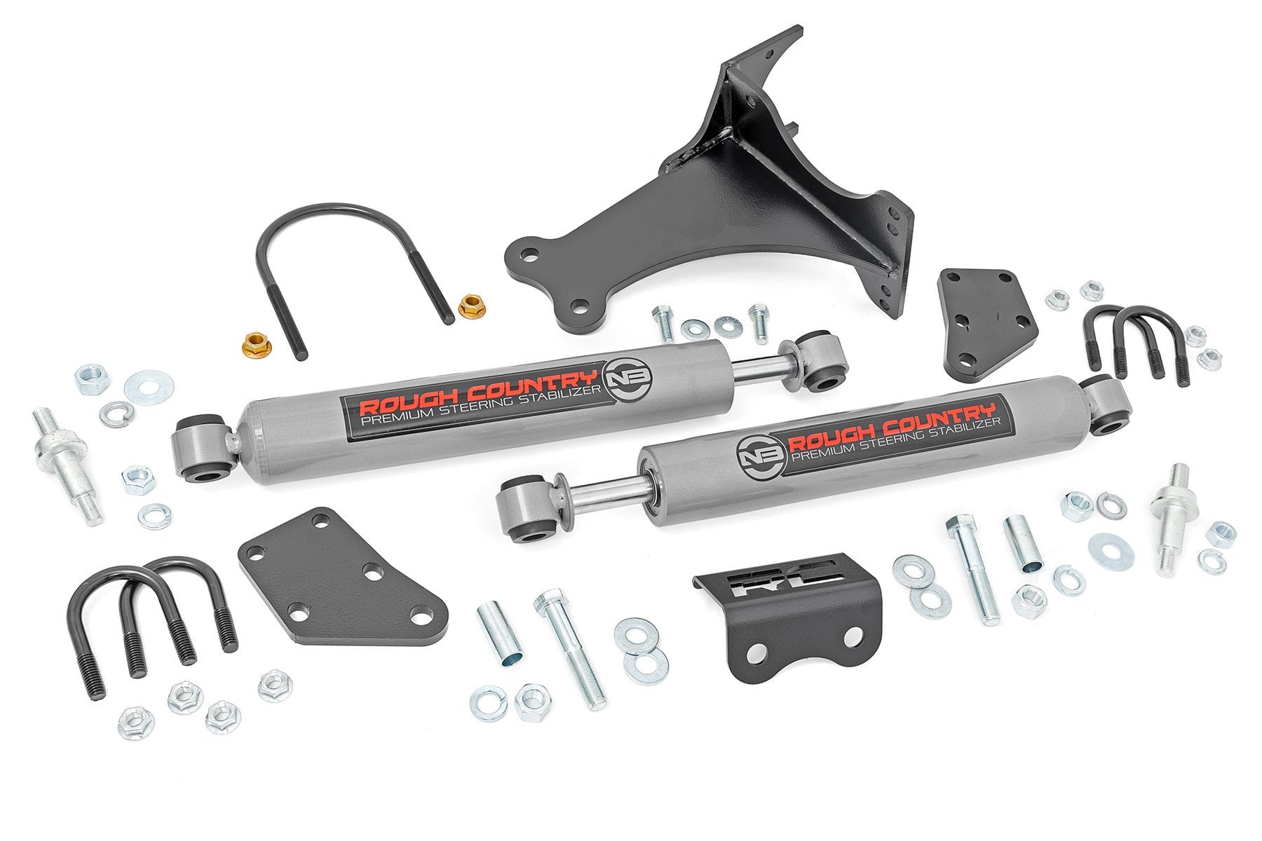 N3 Steering Stabilizer Dual 2-8 Inch Lift Ford F-250/F-350 Super Duty (05-24) Rough Country