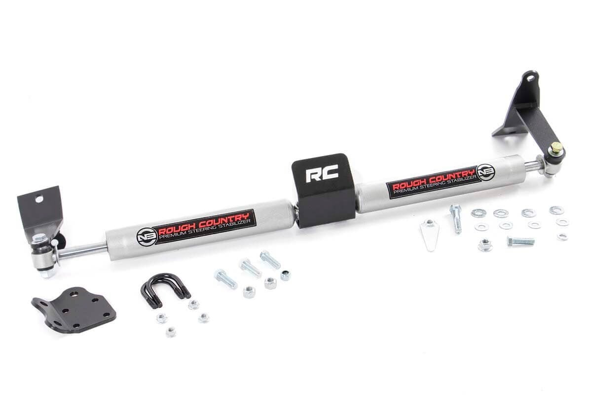 N3 Steering Stabilizer Dual 2-8 Inch Lift Ram 2500 (10-13)/3500 (10-12) Rough Country
