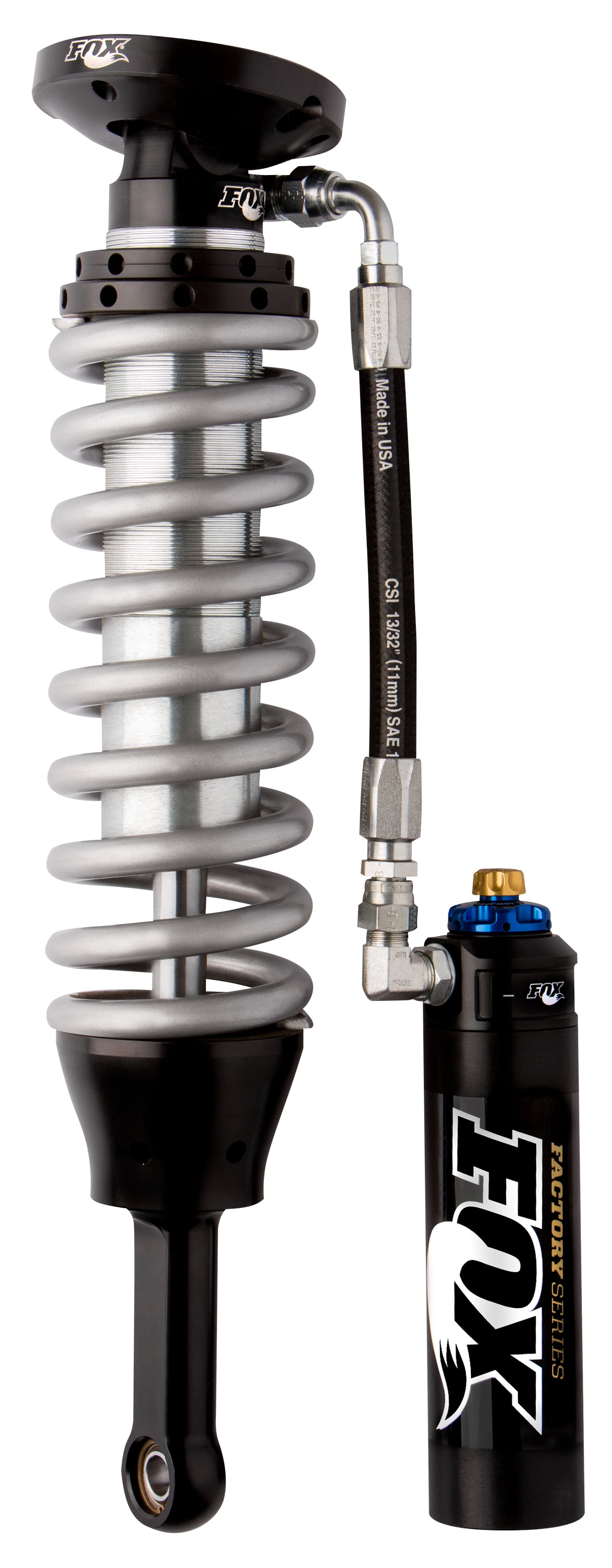 Shock Absorber Total Chaos 05-On Toyota Tacoma Front Coilover 2.5 Series Remote Reservoir 7.4 Inch Long Travel Dual Speed Compression Kit FOX