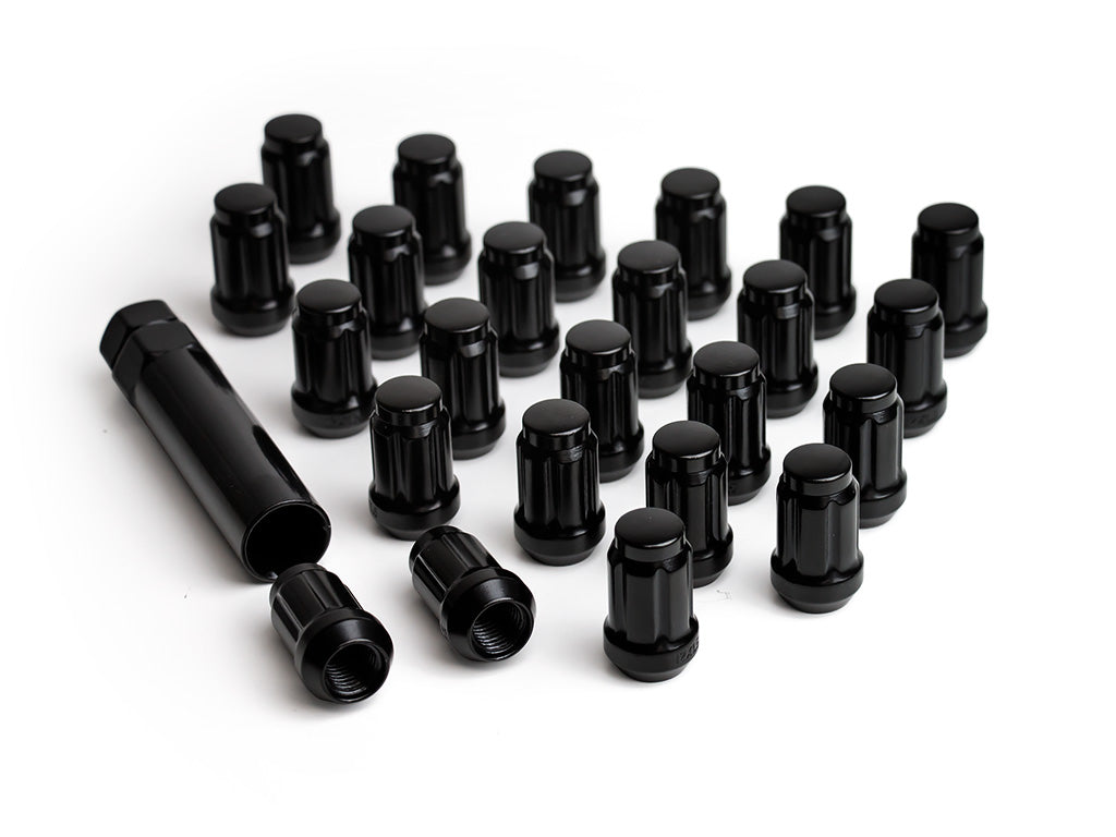 Lug Nut Kit Black 1/2 Inch / 24 Count W/ Key, ICON Alloys