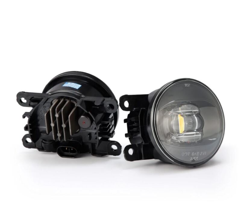 AlphaRex DoubleTap dual color LED fog lights for Acura, Ford, Honda, Subaru, and Nissan with white and amber options.
