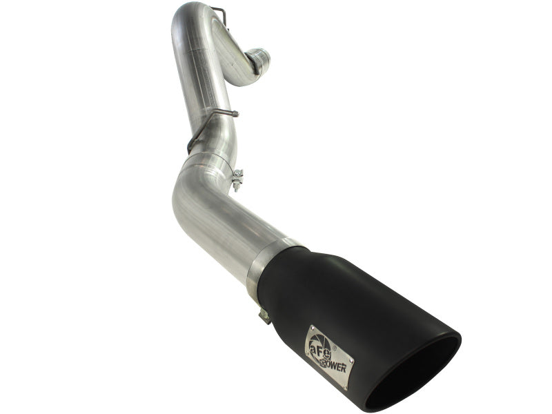 aFe MACH Force XP Exhaust 5in DPF-Back SS 11-13 GM Diesel Trucks V8-6.6L (td) (LML) (Blk Tip)