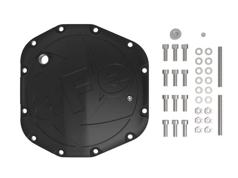 aFe POWER Differential Cover for Jeep Wrangler JL (2018-2025) with hardware kit, designed for durability and performance.