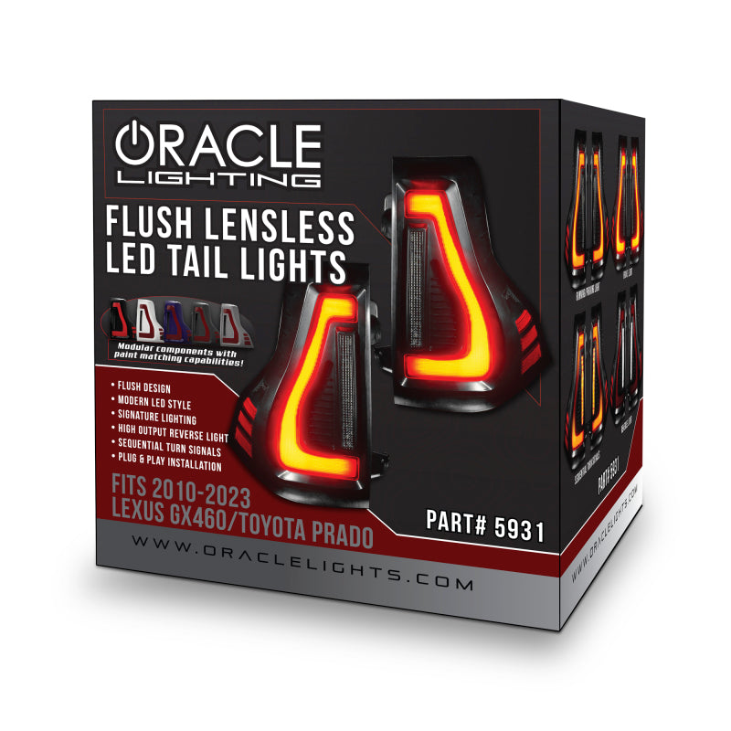 Oracle 10-23 Lexus GX460 and Toyota Prado Flush Lensless LED Tail Lights