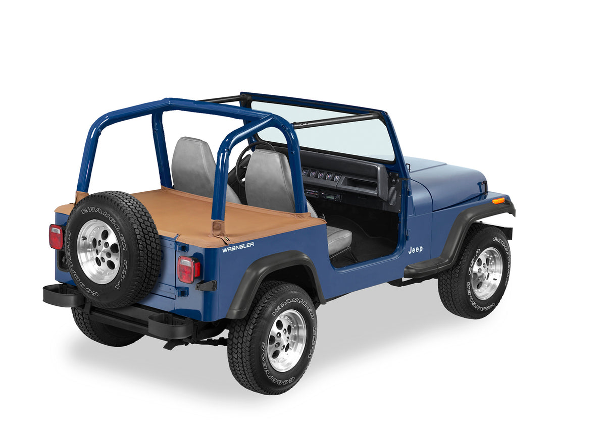 Cargo Deck Covers For Jeep 1992-1995 Wrangler YJ Factory Soft top Removed No Belt Rail Channels Spice Bestop