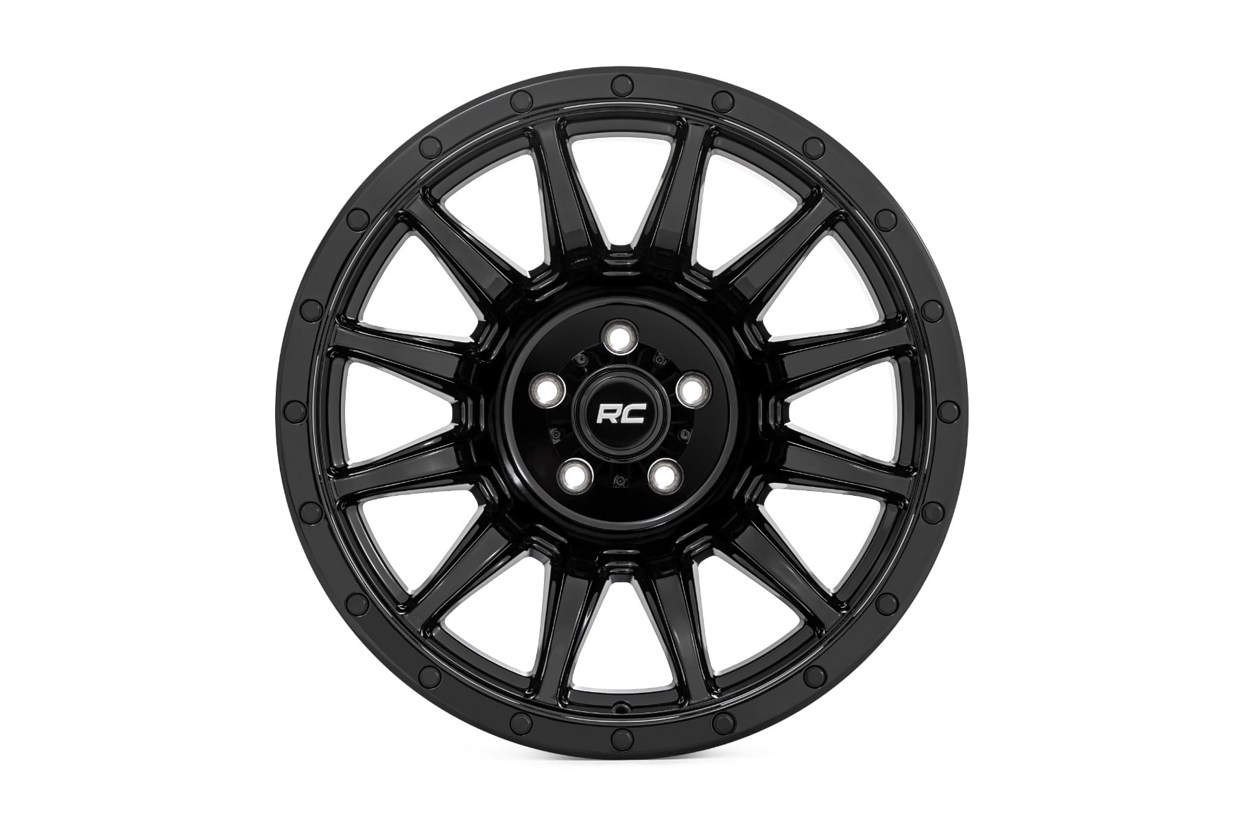 90 Series Wheel One-Piece Gloss Black 20x10 6x5.5 -19mm Rough Country