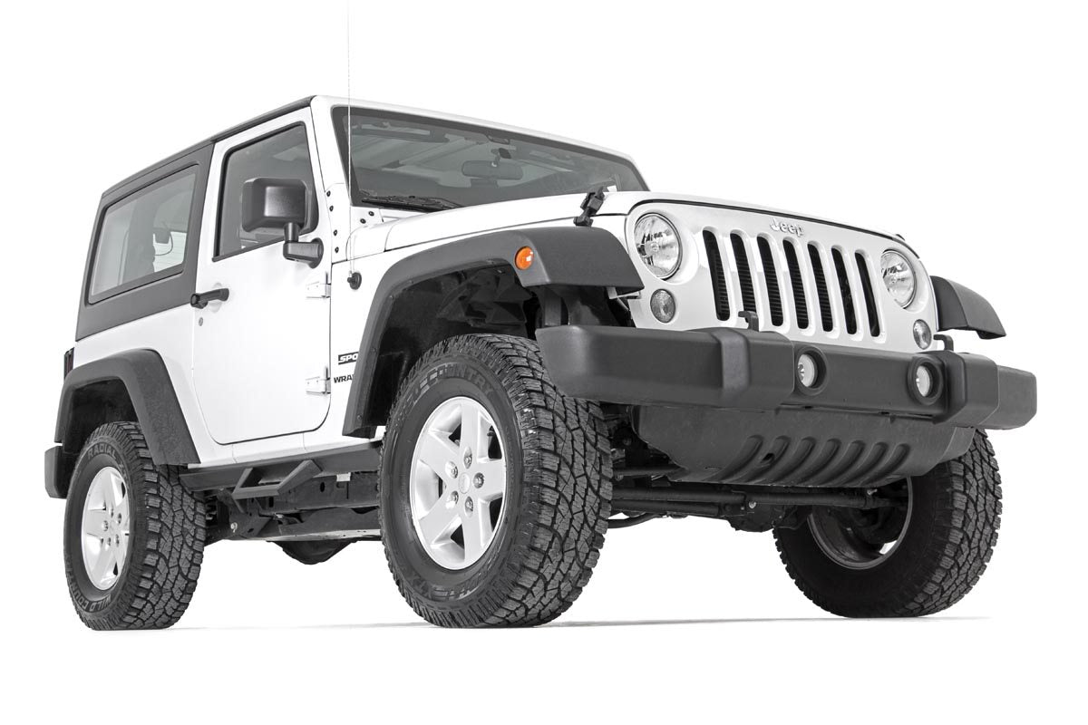 Contoured Drop Steps 2 Door Jeep Wrangler JK 4WD (2007-2018) Rough Country