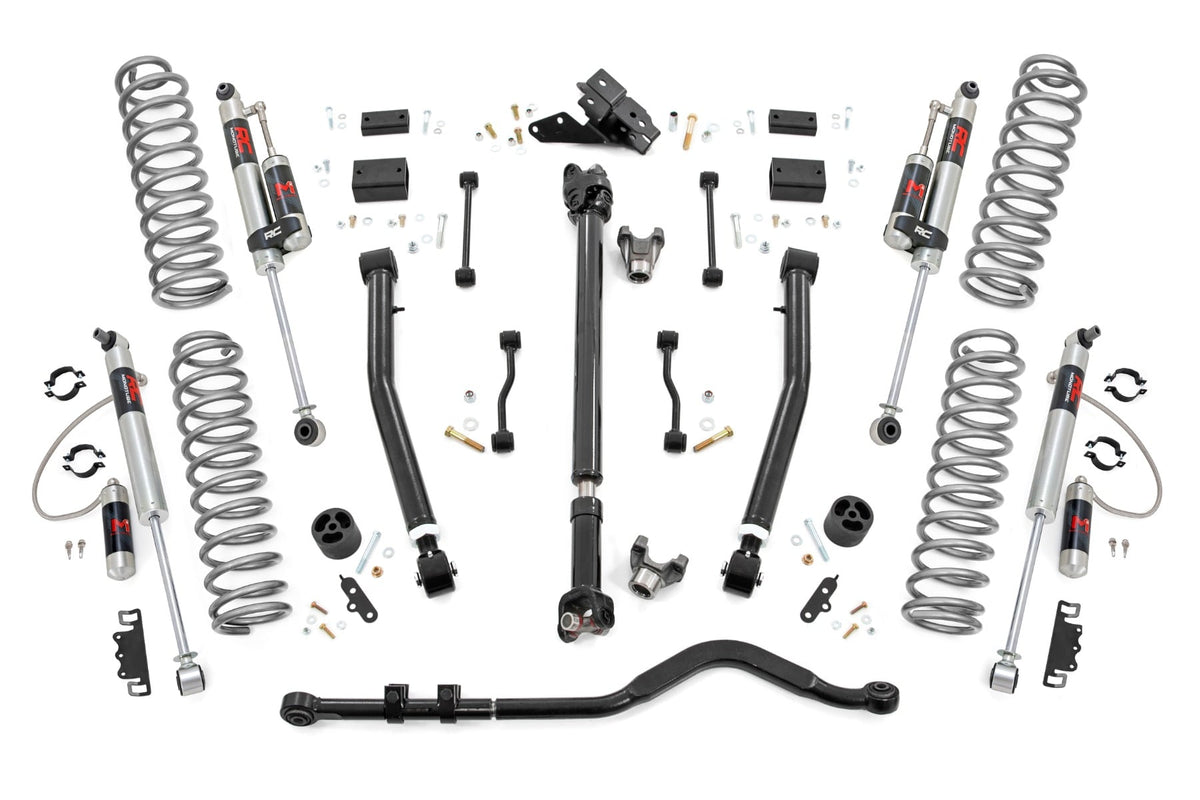 3.5 Inch Lift Kit Adj LCA FR D/S M1R Jeep Wrangler JL Rubicon (18-23) Rough Country