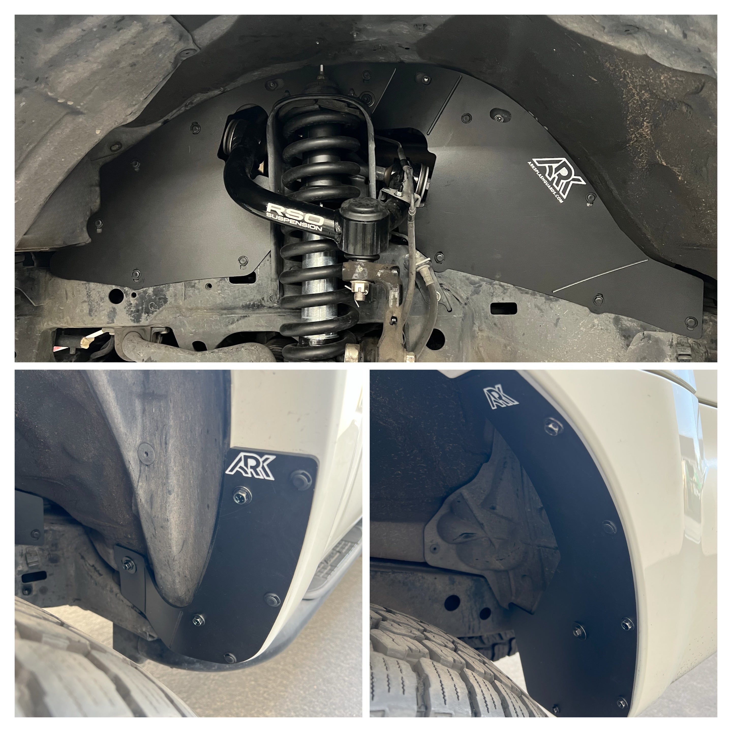 2006-2009 Toyota 4Runner undercarriage with ARK components showcasing suspension and protective parts for offroad performance.