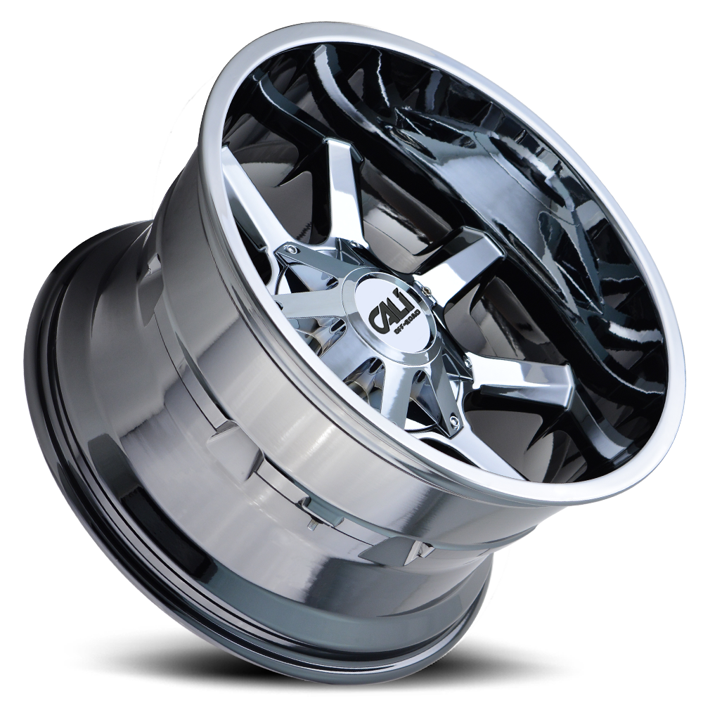 Cast Aluminum Wheels Busted 9100 CH 20x12 Chrome 8 On 165.1/8 On170 Bolt Pattern -44 Offset Cali Offroad Wheels