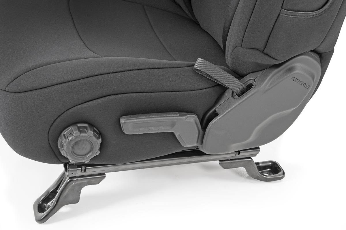 Seat Covers Front and Rear w/ Armrest Jeep Wrangler Unlimited 4WD (18-26) Rough Country