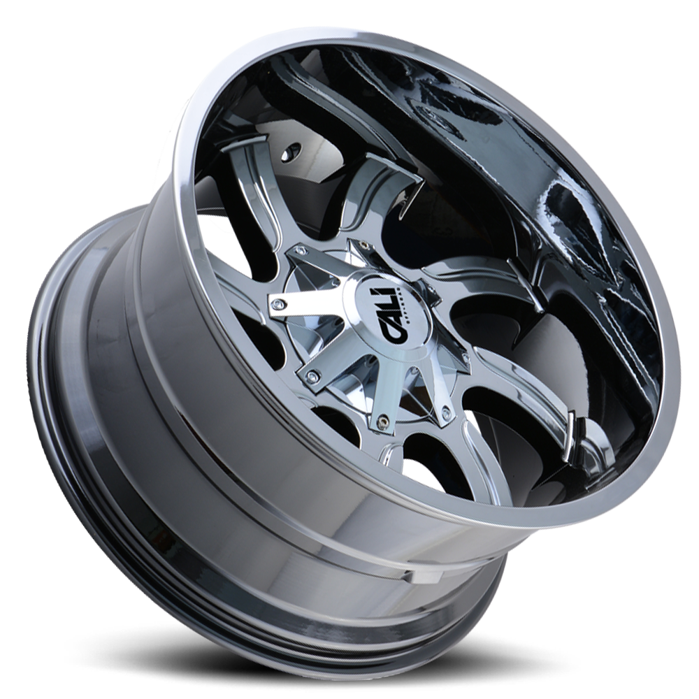 Cast Aluminum Wheels Twisted 9102 CH 22x12 Chrome 8 On 165.1/8 On170 Bolt Pattern -44 Offset Cali Offroad Wheels