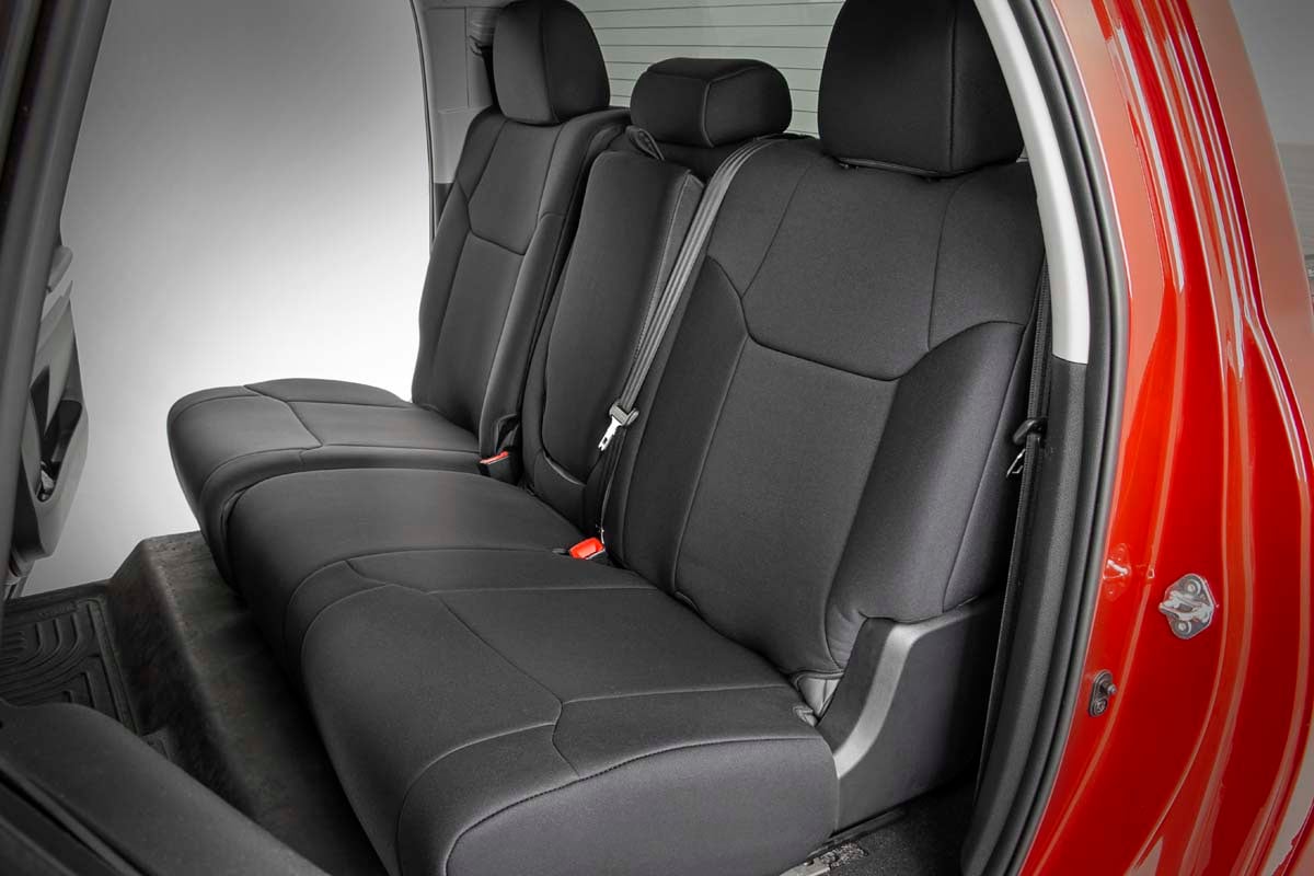 Seat Covers FR w/ Console Cover and Rear Toyota Tundra 2WD/4WD (14-21) Rough Country