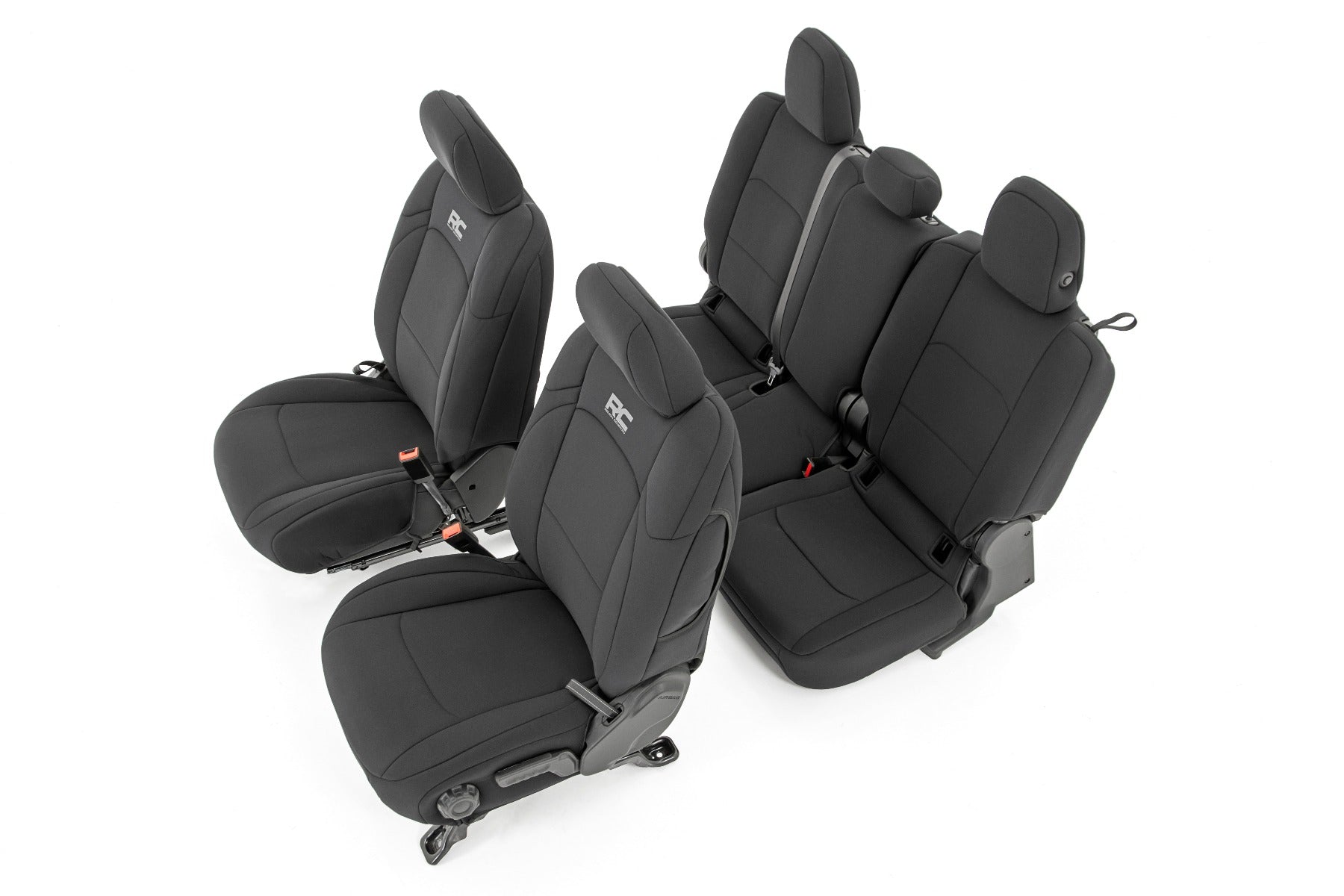 Seat Covers Front and RR No Cup Holder Jeep Gladiator JT 4WD (2020-2025) Rough Country