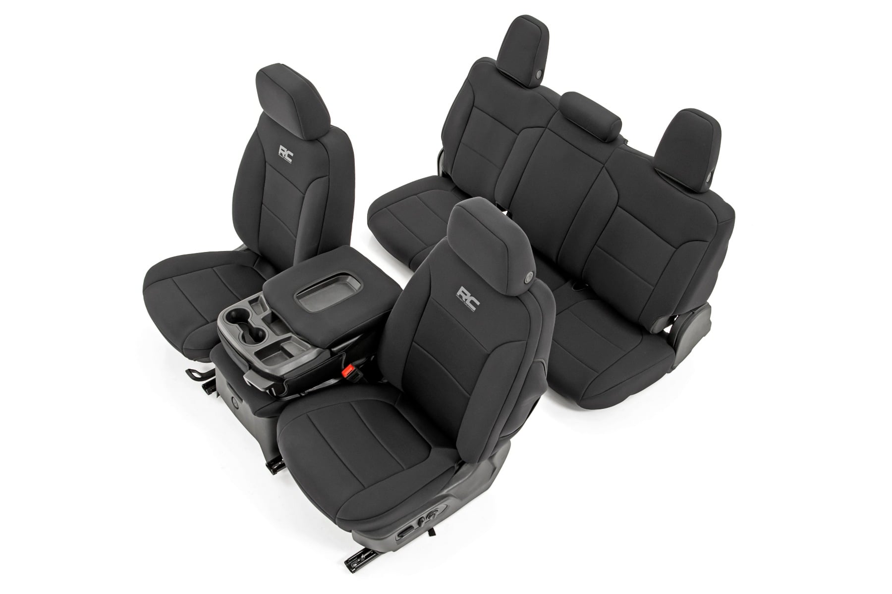 Seat Covers FR 40/40/20 & RR Arm Rest Chevy/GMC Sierra 1500 (19-26)/Silverado 1500 (19-26) Rough Country