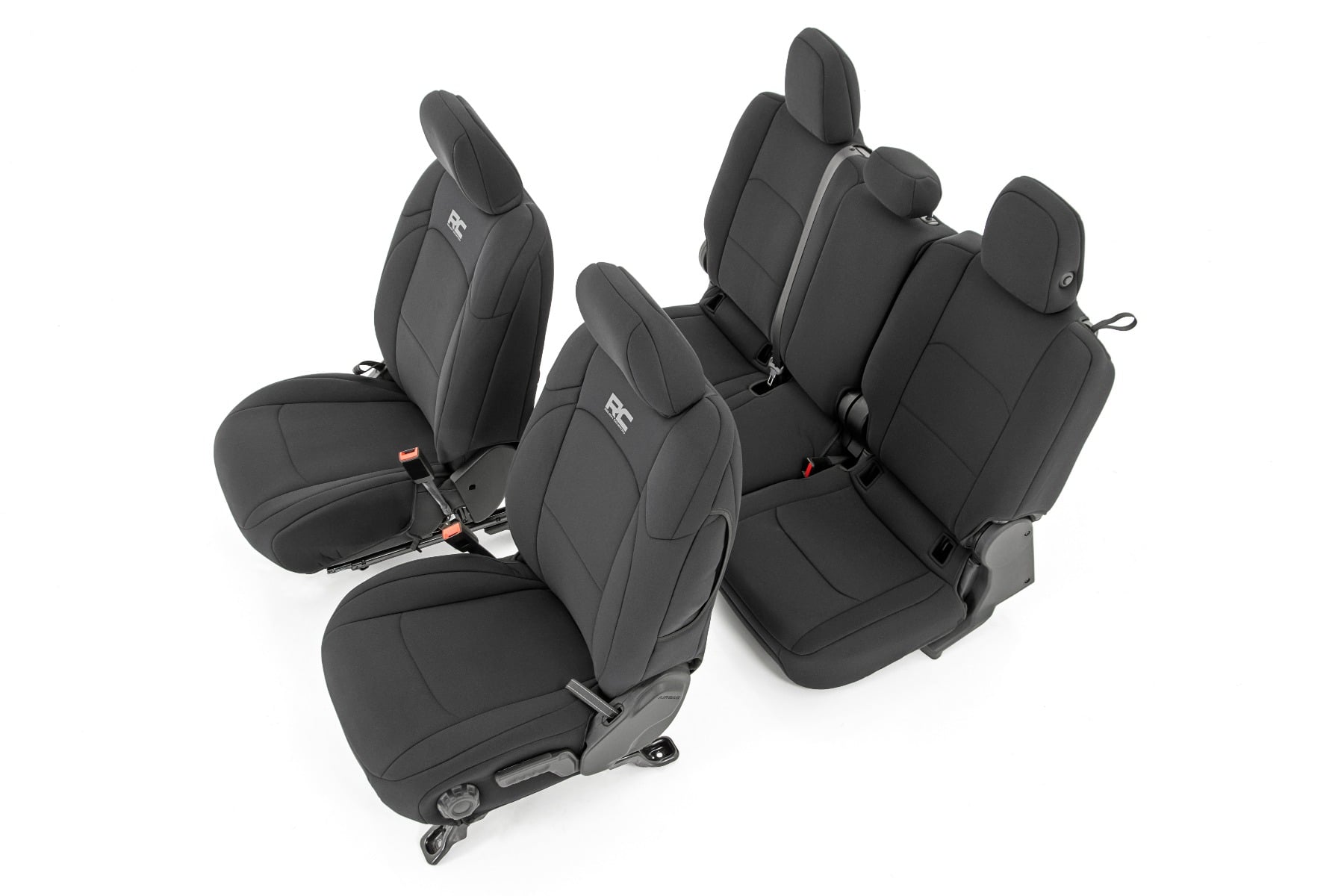 Seat Covers Front and RR w/ Cup Holder Jeep Gladiator JT 4WD (2020-2025) Rough Country