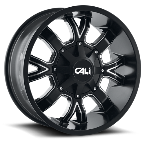 Cast Aluminum Wheels Dirty 9104 SB 22x10 Milled Spokes Satin Black 6 On 135/6 On139.7 Bolt Pattern -19 Offset Cali Offroad Wheels