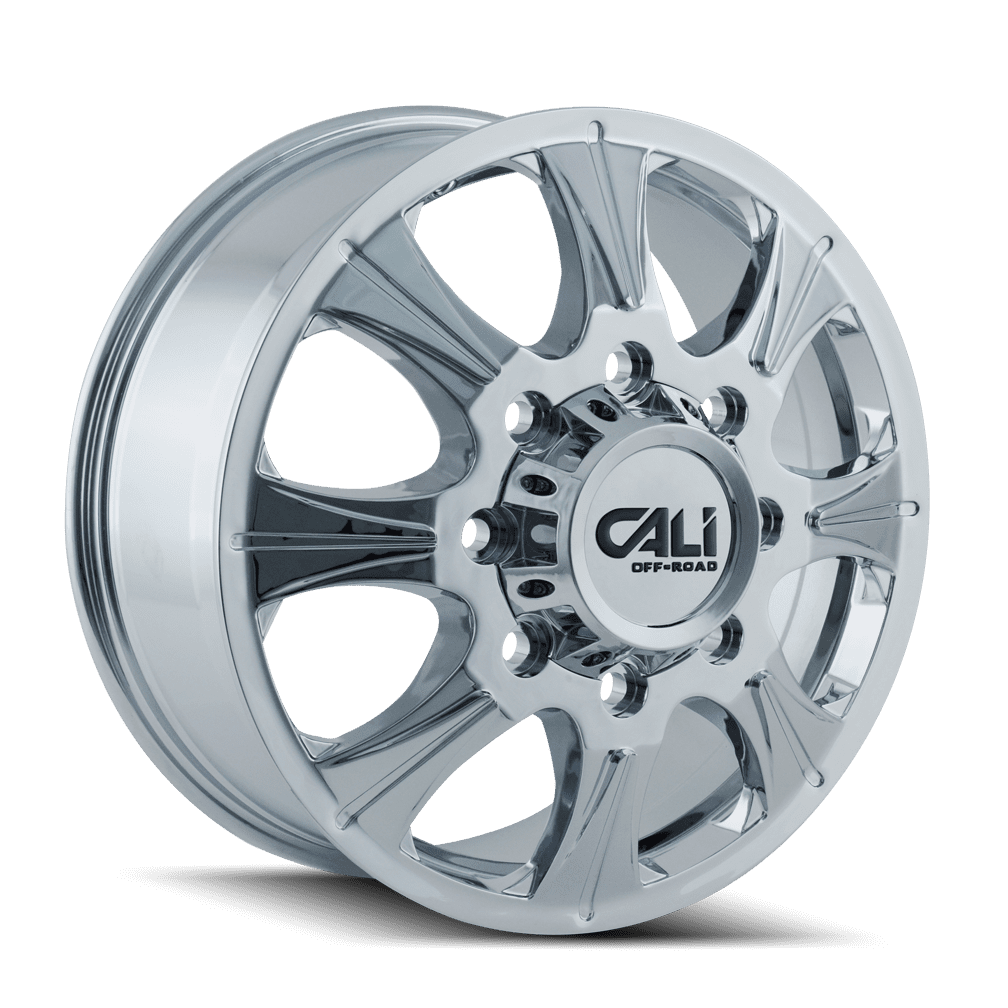 Dually Wheels Brutal Dually 9105 CH 22x8.25 Chrome 8 On 165.1 Bolt Pattern 127 Offset 116.7 Bore Cali Offroad Wheels