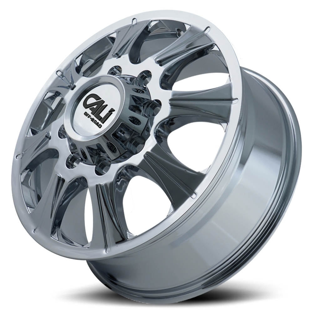 Dually Wheels Brutal Dually 9105 CH 22x8.25 Chrome 8 On 165.1 Bolt Pattern 127 Offset 121.3 Bore Cali Offroad Wheels