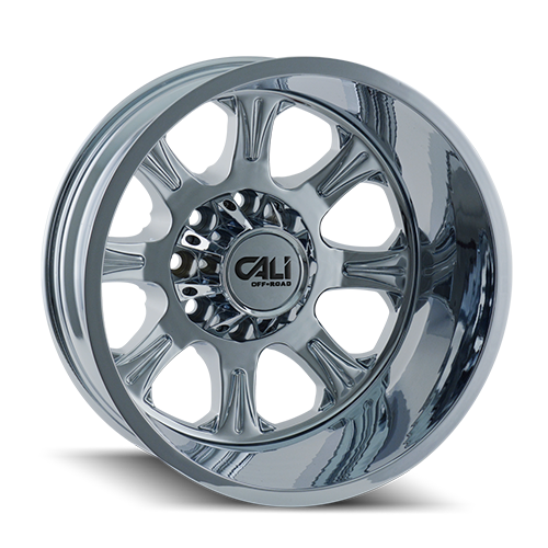 Dually Wheels Brutal Dually 9105 CH 20x8.25 Chrome 8 On 165.1 Bolt Pattern -180 Offset 116.7 Bore Cali Offroad Wheels