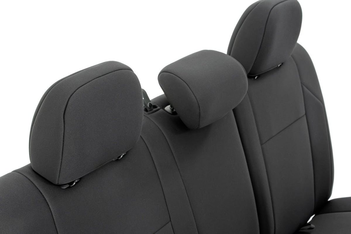 Seat Covers Gray FR & RR Crew Cab Toyota Tacoma 2WD/4WD (2005-2015) Rough Country